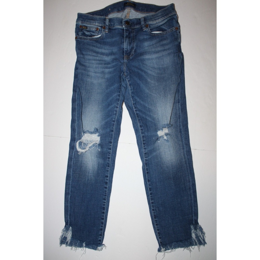Polo Ralph Lauren Tompkins Skinny Crop Jeans Women's  Blue Mid-Rise No 29